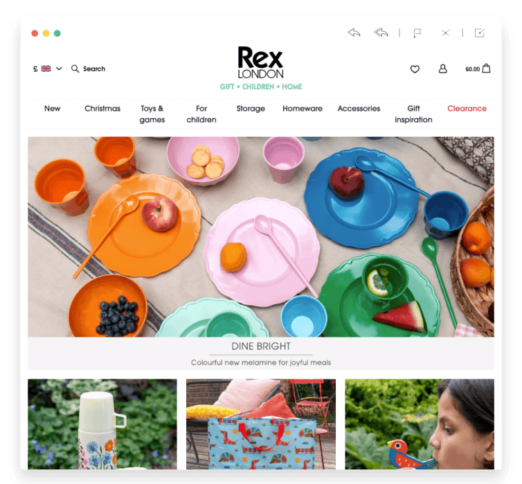 Rex London homepage